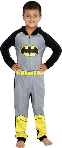 Miniatura 2 de DC Comics - Disfraz de superhéroe con capucha para niños grandes, pijama sin pies