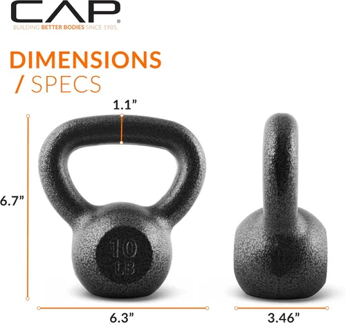 Miniatura 4 de CAP Barbell Cast Iron Kettlebell - Singles and Sets, Multiple Weight Choices