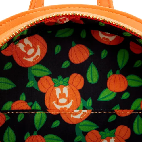 Miniatura 5 de Loungefly Disney Glow FACE Minnie Pumpkin Mini Mochila