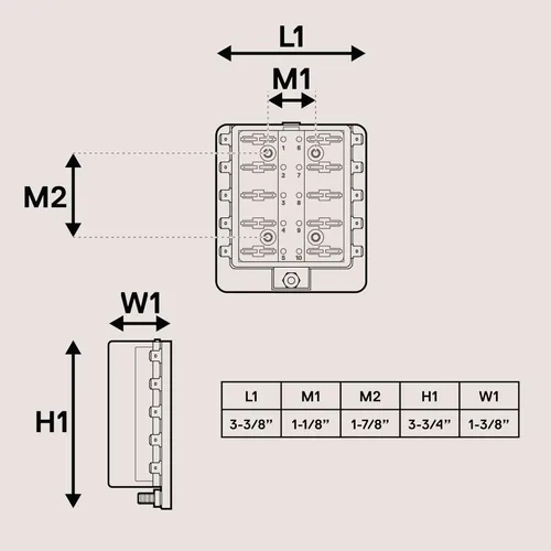 Miniatura 6 de Caja de fusibles con iluminación LED de 6 vías con cubierta, OLS PSZACCEPS051H