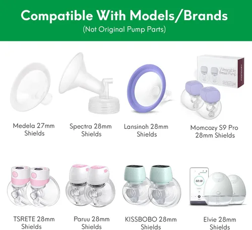 Miniatura 4 de Inserto de brida de 0.945 in compatible con brida de 1.063-1.102 in, para Momcozy S9 Pro S10 S12 Pro Medela Spectra Elvie Stride TSRETE S18 S21 S23