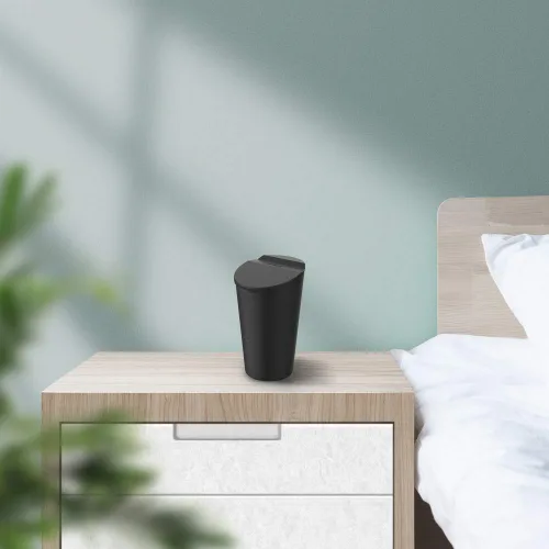 Miniatura 8 de Bote de basura de silicona con tapa – Portavasos para automóvil, hogar, oficina (negro)