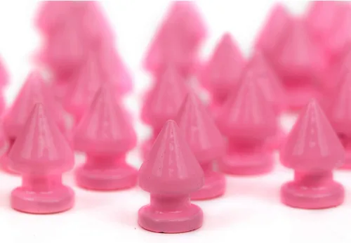 Miniatura 16 de RUBYCA 100 juegos de clavos y tachuelas de metal para árbol de 0.472 in con parte trasera metálica para bricolaje punk, cuero artesanal azul