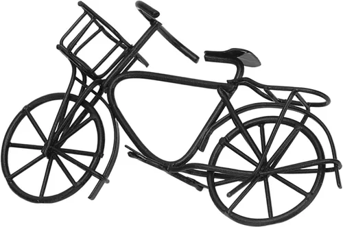 Miniatura 7 de Mini bicicleta de casa de muñecas, bicicleta de metal móvil para muñecas
