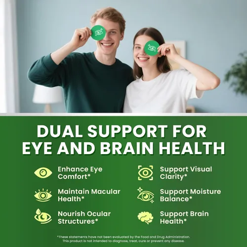 Miniatura 3 de Suplementos de luteína y zeaxantina, vitaminas avanzadas AREDS 2 para los ojos, con arándano, ginkgo biloba, astaxantina, hialuronato de sodio