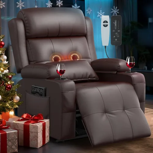 Miniatura 31 de Sofá reclinable biplaza, asiento de cine en casa de 4 plazas, sofá reclinable con USB, consola central, sillón reclinable de pared para caravana