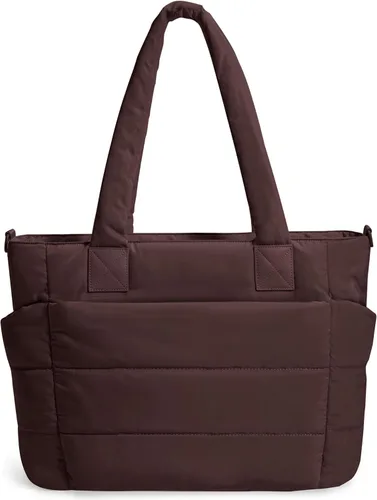 Miniatura 25 de Bolso de mano acolchado para mujer, bolso grande de enfermera, bolso de hombro con cremallera para trabajo y viajes