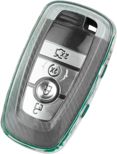 Miniatura 6 de Funda para llavero de TPU compatible con Ford Edge Focus ST ECOSPORT Expedition Explorer Fusion, Mustang Ranger, textura de fibra de carbono