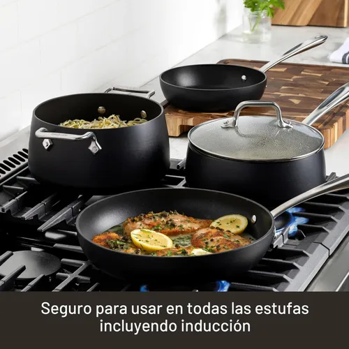 Miniatura 6 de All-Clad HA1 Expert - Juego de sartenes antiadherentes anodizadas duras, 2 piezas de 10 y 12 pulgadas, apto para lavavajillas, apto para horno hasta
