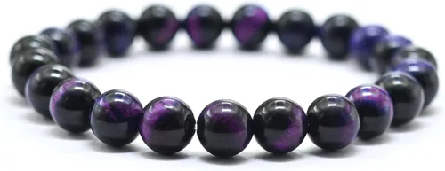 Miniatura 783 de Amazing Gemstone Pulsera de cristal para mujeres y hombres, pulsera de cristal curativo de protección, pulsera elástica con cuentas de piedras