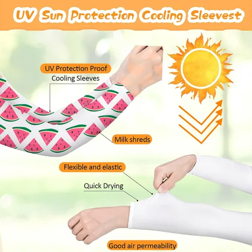 Miniatura 4 de Geyoga 6 pares de mangas de brazo de sublimación, protección solar UV, mangas de enfriamiento en blanco para deportes, fútbol, baloncesto, mujeres