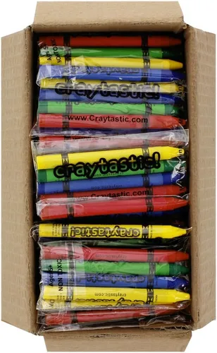 Miniatura 6 de Craytastic! 48 crayones a granel (12 juegos de 4 paquetes), paquete a granel de crayones para aula, niños, recuerdos de fiesta, paquetes de crayones