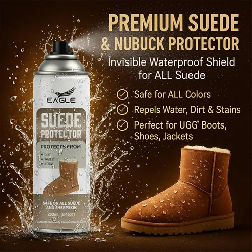 Miniatura 7 de Eagle Spray protector de gamuza y nobuck de 8.5 fl oz – Spray impermeable compatible con botas y chaquetas UGG Protege del agua, manchas, suciedad