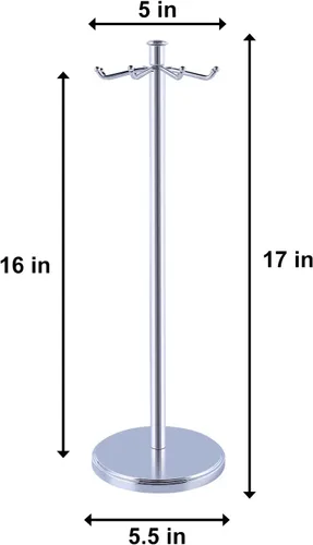 Miniatura 4 de Soporte para utensilios de cocina de acero inoxidable giratorio con 8 ganchos giratorios, organizador colgante para cuchara, espátula, cucharón
