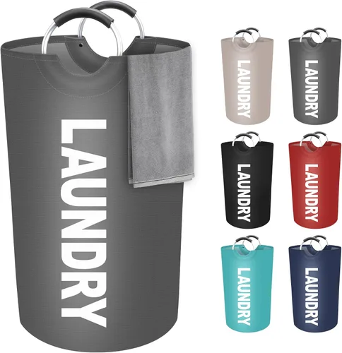 StorageRight Cesta Grande de Ropa Sucia de 90L, Cesto de Ropa Sucia, Cesto de Ropa Sucia para Lavandería, Plegable, Cestas de Ropa Impermeables con