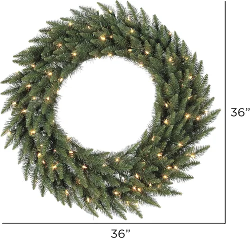 Miniatura 3 de Vickerman Guirnalda de Navidad artificial Bellevue Alpine con luces LED blancas cálidas, 36 pulgadas (A861037LED)