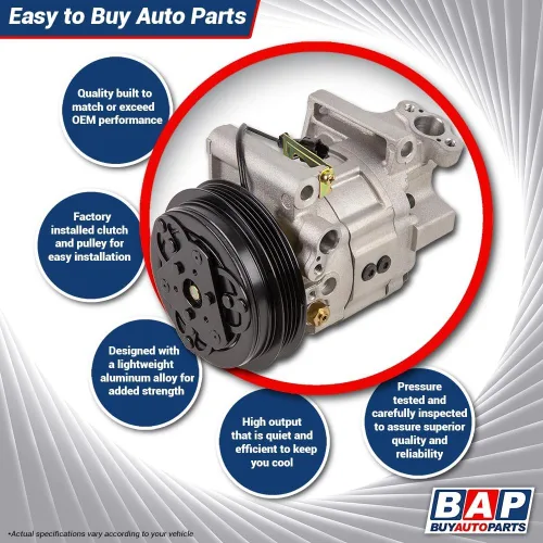 Miniatura 4 de BuyAutoParts 60-01484NA - Compresor y embrague para sistema de aire acondicionado, nuevos, calidad premium, para Toyota Corolla y Matrix.