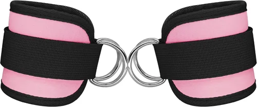 Miniatura 22 de Correas de tobillo de fitness para máquinas de cable, paquete de 2, cómodas y ajustables, puños de tobillo y muñeca acolchados, correas para piernas