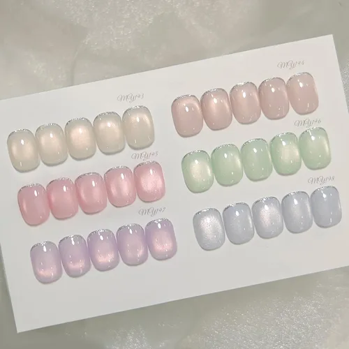 Miniatura 37 de Born Pretty - Esmalte de uñas en gel magnético Cat, set de esmalte de uñas de gel brillante retro magnético de 6 colores, kit de esmalte de uñas Oda
