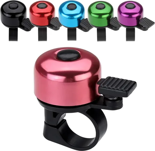 Miniatura 15 de Timbre de Bicicleta Timbre de Bicicleta Sonido Nítido para Adultos Niños Niños Niñas Rojo