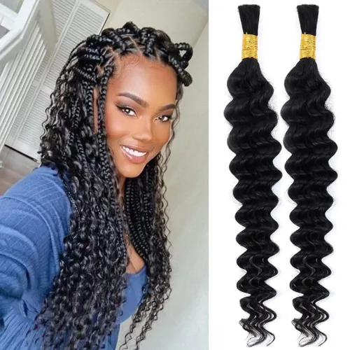 Miniatura 20 de Extensiones de pelo rizado brasileño de Selina, pelo virgen brasileño, 100 gramos/paquete, color natural (16 pulgadas, rizado)
