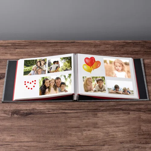 Miniatura 2 de Álbum autoadhesivo para fotos de 4 x 6 pulgadas, álbum de recortes con cubierta de lino magnética, 30 páginas adhesivas en blanco, para familiares
