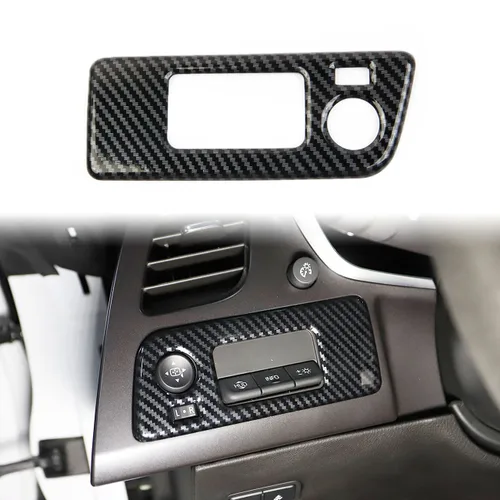Panel de botón de interruptor de faros delanteros de fibra de carbono para Chevrolet Corvette C7 2014-2019 (tipo 1)
