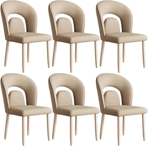 Miniatura 28 de YVYKFZD Leather Dining Chairs, Kitchen Chairs Set with Curved Back, Upholstered Dining Room Chair, Armless Comfy Side Chair, for Living Room