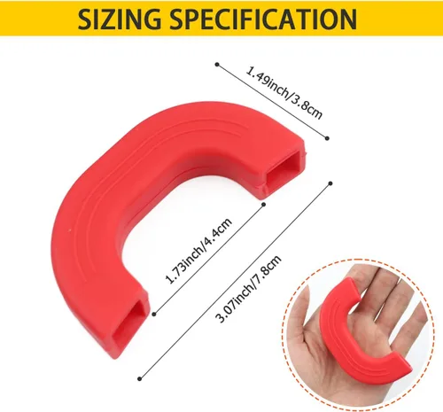 Miniatura 2 de DOERDO - 4 soportes de silicona resistentes al calor, fundas antideslizantes para ollas, fundas antideslizantes para ollas y sopas, color rojo