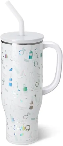 Miniatura 15 de Swig Life - Taza Mega de 40 onzas, Taza de 40 oz con asa y pajita, apta para portavasos, apta para lavavajillas, taza aislante extra grande