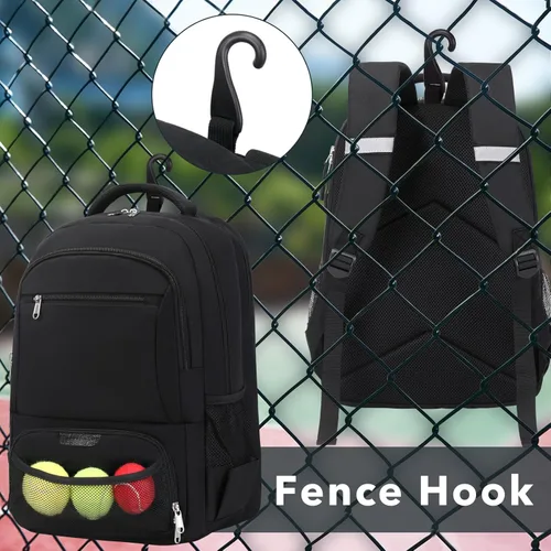 Miniatura 6 de ACESAK Mochila de Tenis Bolsa de Tenis para Mujeres Hombres - Bolsa de Tenis Capacidad para 2 Raquetas, Bádminton Squash, Paletas Pelotas Pickleball