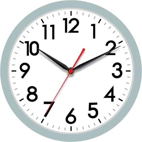 Miniatura 33 de AKCISOT Reloj de Pared Atómico de 10 Pulgadas Relojes Analógicos para Cocina Interior - Reloj Silencioso Operado con Batería para Dormitorio Oficina