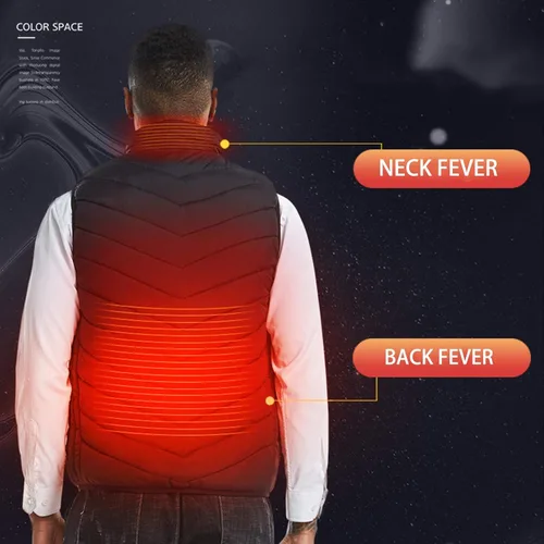 Miniatura 4 de Chaleco térmico para mujeres y hombres, chaqueta ligera con calefacción eléctrica para exteriores (pilas no incluidas)