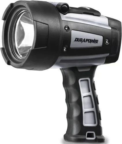 Durapower Foco Recargable, Foco de Mano Super Brillante Impermeable IP68, Foco de Alta Potencia LED Portátil para Caza Marina, Barco, Camping