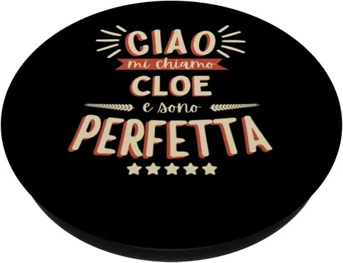 Miniatura 2 de Cloe Idea Regalo Personalizada Amica Nome Divertente PopSockets Standard PopGrip