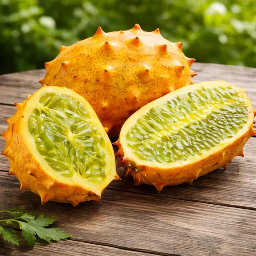 Miniatura 3 de Semillas de gelatina de melón para plantar – 30 semillas de pepino con cuernos africanos – Semillas de melón exóticas para cultivar jardín al aire