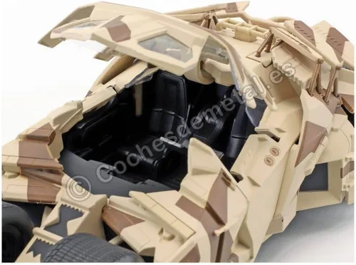 Miniatura 5 de Jada Toys 1:24 2008 Dark Knight Camouflage Batmobile - Coche fundido a presión con figura de Batman de 2.75 pulgadas, juguetes para niños y adultos