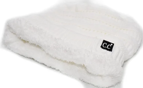 Miniatura 9 de C.C Winter Oversized Beanie Hat with Fuzzy Lining – Thick Knit Thermal Beanie for Cold Weather, Soft Warm Fleece Lined Cap