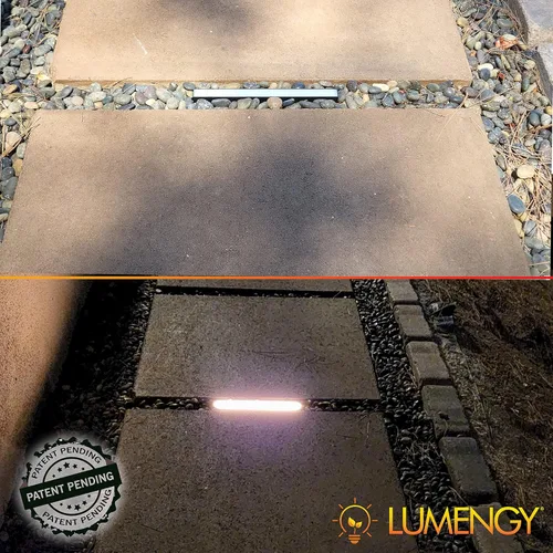 Miniatura 4 de LUMENGY Luz para Adoquines Delgada 0.5x6 Pulgadas Iluminación de Ladrillo de Acero Sin Deslumbramiento para Adoquines, Paredes, Entradas de 2700K