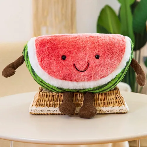 Miniatura 2 de XIYUAN Juguetes suaves de 19.6 pulgadas, serie de frutas, sandía, frutas, almohada de peluche, juguetes de cereza, lindos juguetes suaves, cojín