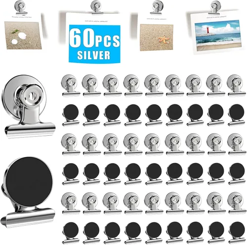 Miniatura 10 de DIYMAG Clips magnéticos, paquete de 20 imanes para nevera, marco de fotos personalizado, collage para portarretratos de crucero resistente, regalo
