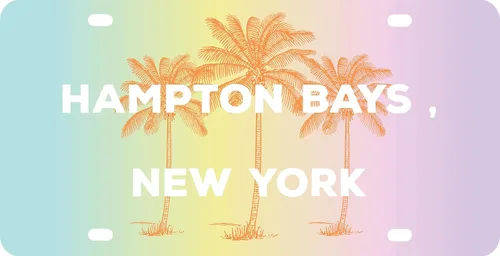 Hampton Bays New York Souvenir - Placa de matrícula de metal (4.75 x 2.25 pulgadas)