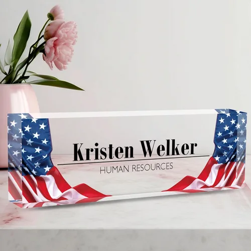 Miniatura 50 de Placa de Nombre Personalizada a Criterio, Placa de Escritorio de Acrílico, Decoración de Oficina para Mujeres y Hombres, Regalos de Agradecimiento