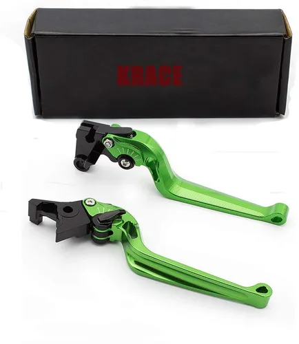 Miniatura 10 de Krace Palancas de freno de embrague de motocicleta para Kawasaki ZX10R / RR/KRT ZX 10R 2016-2018 ajustable negro largo