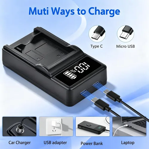 Miniatura 5 de Pickle Power Batería EN-EL5 2 unidades y cargador USB LED para cámaras Nikon Coolpix P530 P520 P510 P100 P500 P5100 P5000 P6000 P90 P80