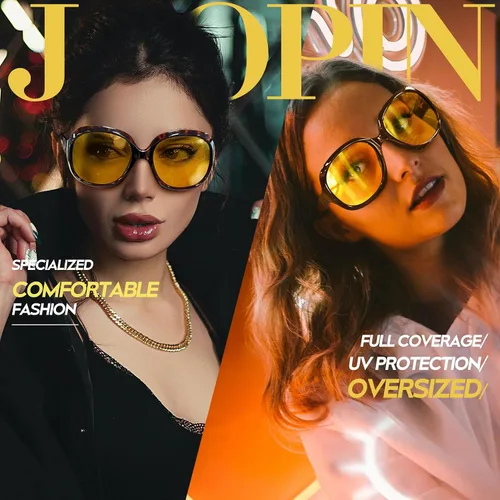 Miniatura 65 de Joopin Lentes de sol de gran tamaño para mujer, polarizados, grandes, para conducción, protección UV, grandes sombras