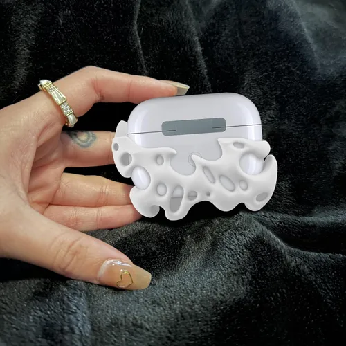 Miniatura 6 de Funda compatible con AirPods Pro 2, funda única de silicona suave 3D para AirPods Pro 2ª/1ª (2022/2019) (blanco)