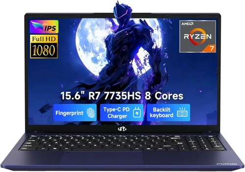 NIMO - Laptop para juegos FHD IPS de 15.6 pulgadas, computadora AMD Ryzen 7 (hasta 4.75 GHz, Beat i7-12650H) con 16 GB DDR5 RAM 512 GB SSD Radeon
