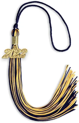 Miniatura 301 de Endea Graduation - Borla de doble color mixto con fecha dorada (negro/dorado antiguo, 2021)