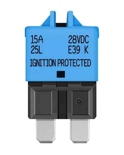 Miniatura 2 de LENKRAD Fusible reiniciable ATC/ATO automotriz de 15 amperios, 15 A, reinicio manual, hoja estándar, fusibles de 15 amperios, disyuntor de reinicio